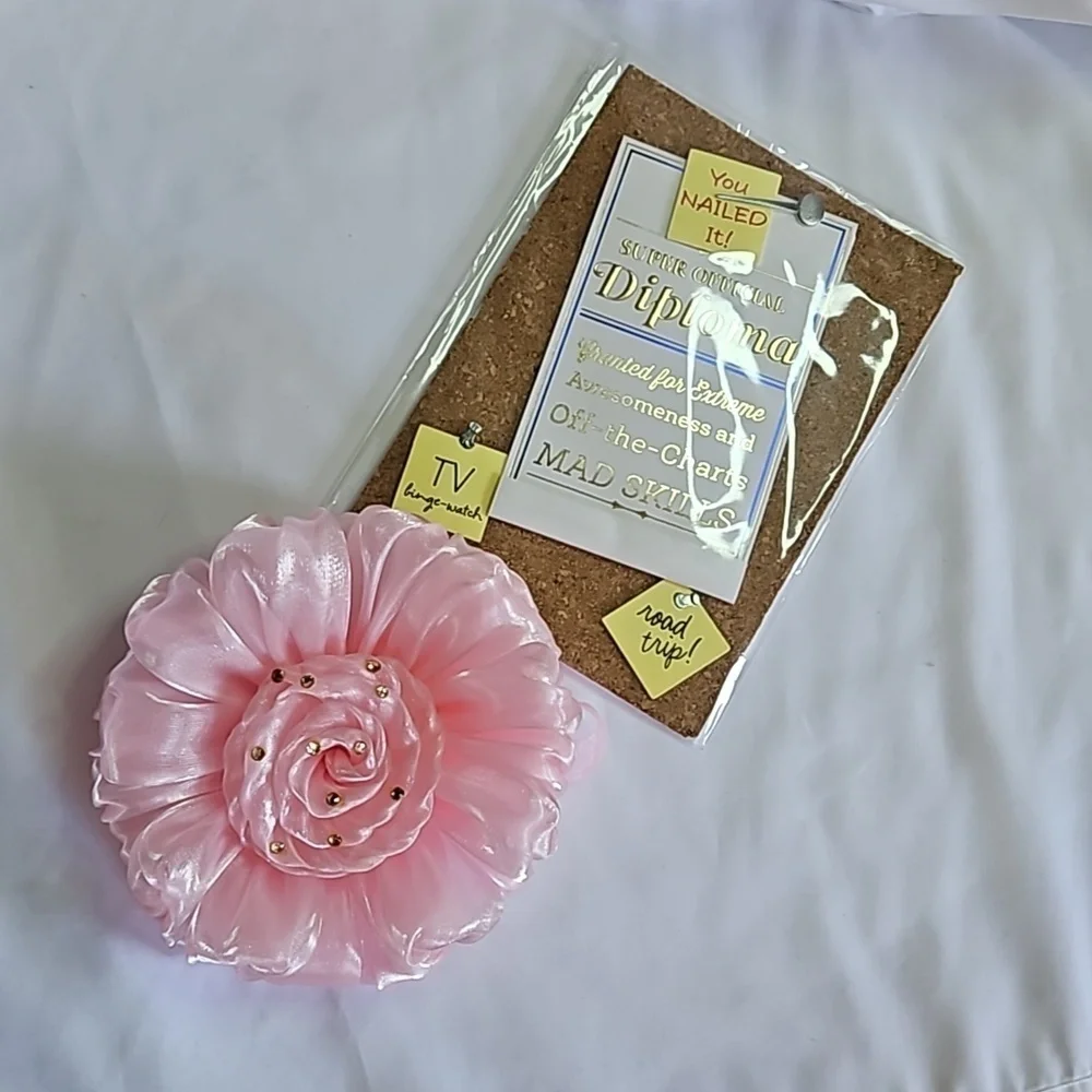 Hand Crafted Prom Corsage Flower with Graduation Card